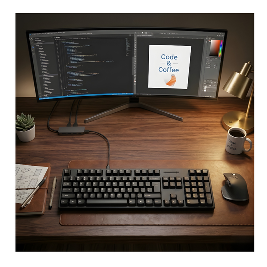 Teclado Usb Tj-818 Ergonómico Español Para Oficina Pc