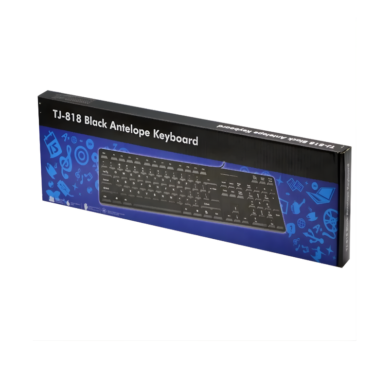 Teclado Usb Tj-818 Ergonómico Español Para Oficina Pc