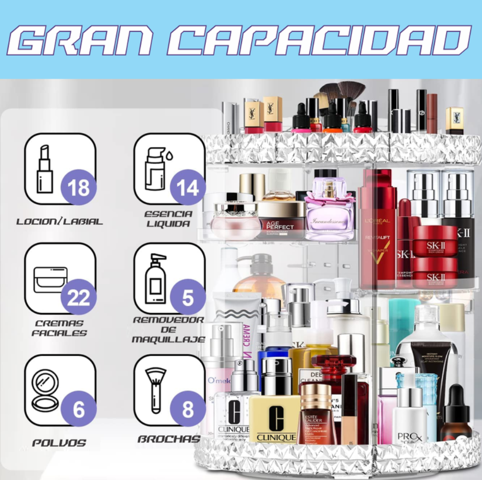 Organizador De Maquillaje 360°