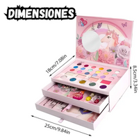 Kit de maquillaje creativo para niñas lavable no toxico bolso