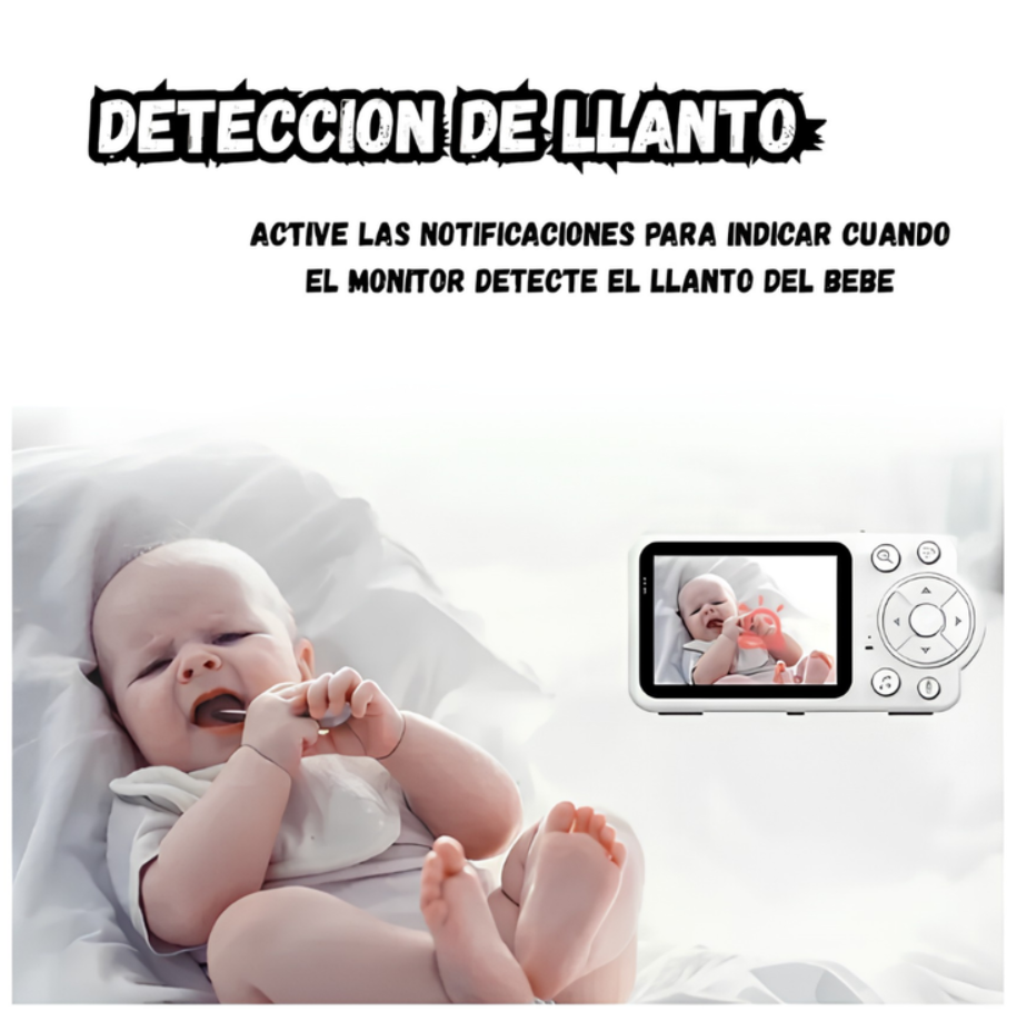 Monitor para Bebés Nuvitecno C3 con Visión Nocturna y Audio Bidireccional