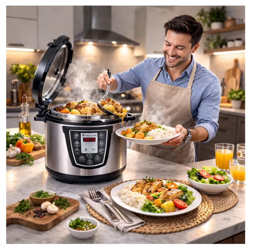 Olla a Presión Eléctrica 6L Digital Multifuncional 1000w