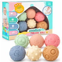 Set 6 Pelotas Sensoriales Bebé Texturas Silbido 18m+