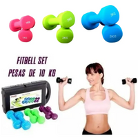 Kit X 6 Mancuernas Pesas 10 Kilos 20 Libras Ejercicio +envío