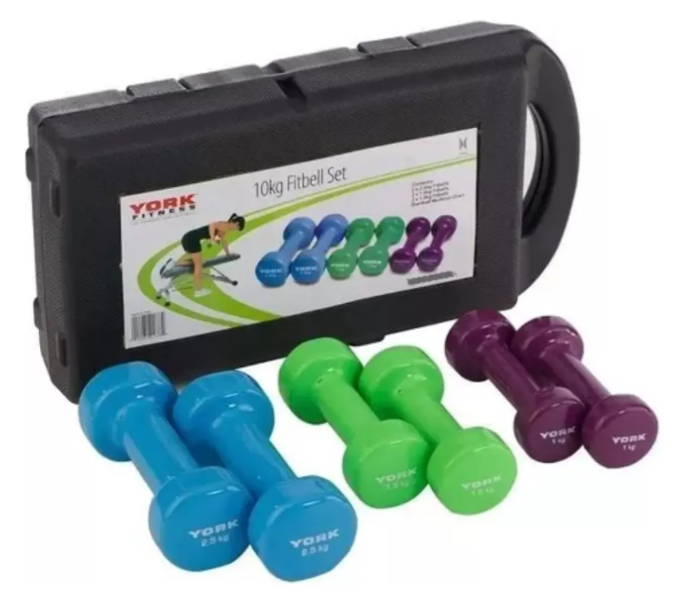 Kit X 6 Mancuernas Pesas 10 Kilos 20 Libras Ejercicio +envío