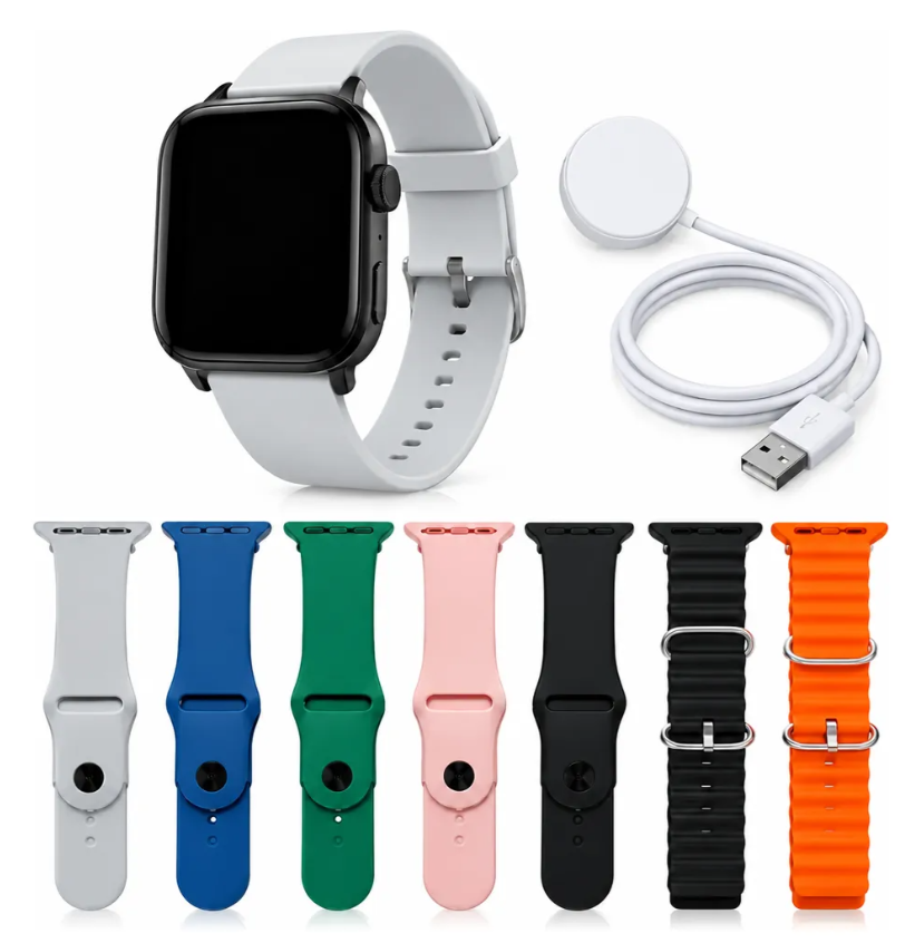 Reloj inteligente smartwatch ultra 3 7 en 1 pulsos intercambiables