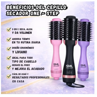 Cepillo Secador 3 en 1 One Step Voluminizador Temperatura Ajustable