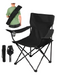 Silla Plegable de Camping Reforzada con Portavasos y Bolsa de Transporte