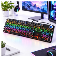 Teclado mecanico retro rgb conexion alambrica k-200