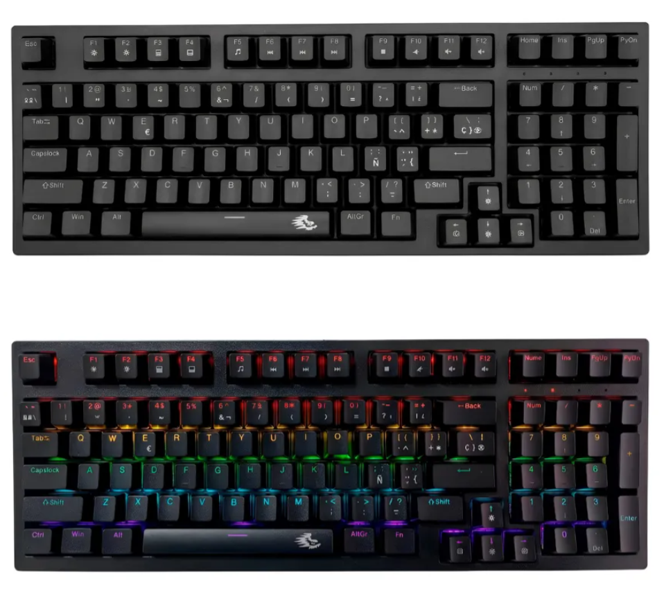 Teclado mecanico inalambrico gamer iluminacion rgb