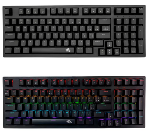 Teclado mecanico inalambrico gamer iluminacion rgb