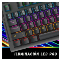 Teclado mecanico inalambrico gamer iluminacion rgb