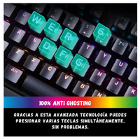 Teclado mecanico inalambrico gamer iluminacion rgb