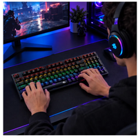 Teclado mecanico inalambrico gamer iluminacion rgb